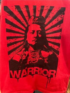 Alstyle Red and Black 'Warrior' Graphic Tank Top